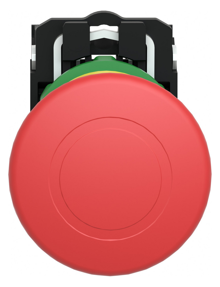 Not-Aus Taster EB IP66 ZugEntr 1S 1Ö Ø22,5mm Einb Schraub