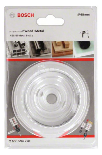 Lochsäge Ø68mm T44mm Steckachse Holz Geeignet für Holz