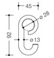 HEWI Haken 477 92x45mm, zum Aufschieben, umbra