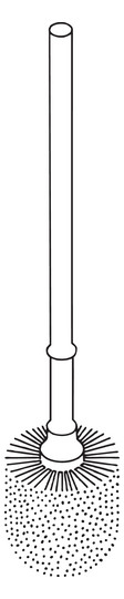 HEWI Toilettenbürste 477 460mm, felsgrau
