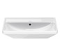Duravit Waschtisch D-Neo 65 x 44 cm, ohne Hahnloch, weiß WonderGliss, Überlauf, Hahnlochbank, weiß