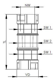 WISKA Wellrohradapter       BFC-23-23-BK 
