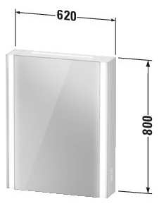 DU SPS XViu mit Bel. 800x620x156mm champ.matt, Anschlag rechts ohne ES,F