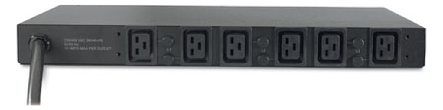 Rack-Stromverteilung 1HE 6xC19 208V Mit Sicherung Schaltbar