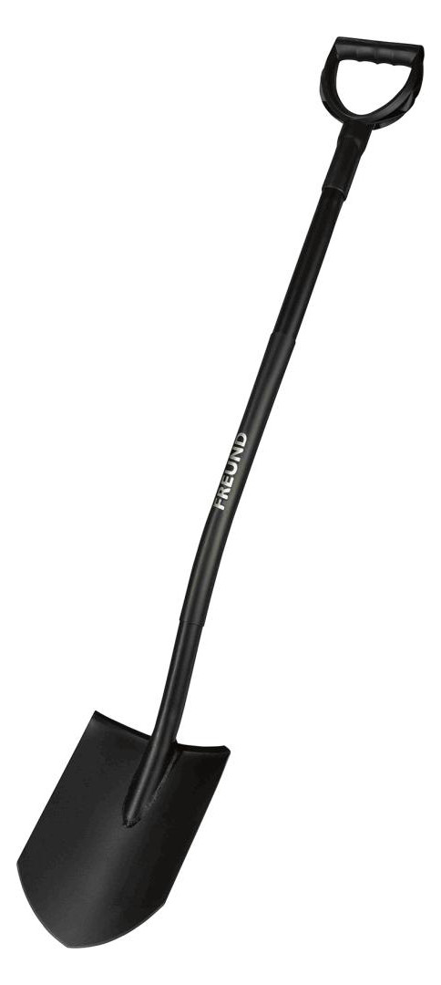 Bild Gärtnerspaten spitze Form Stahlstiel Erg oline schwarz - FREUND-0