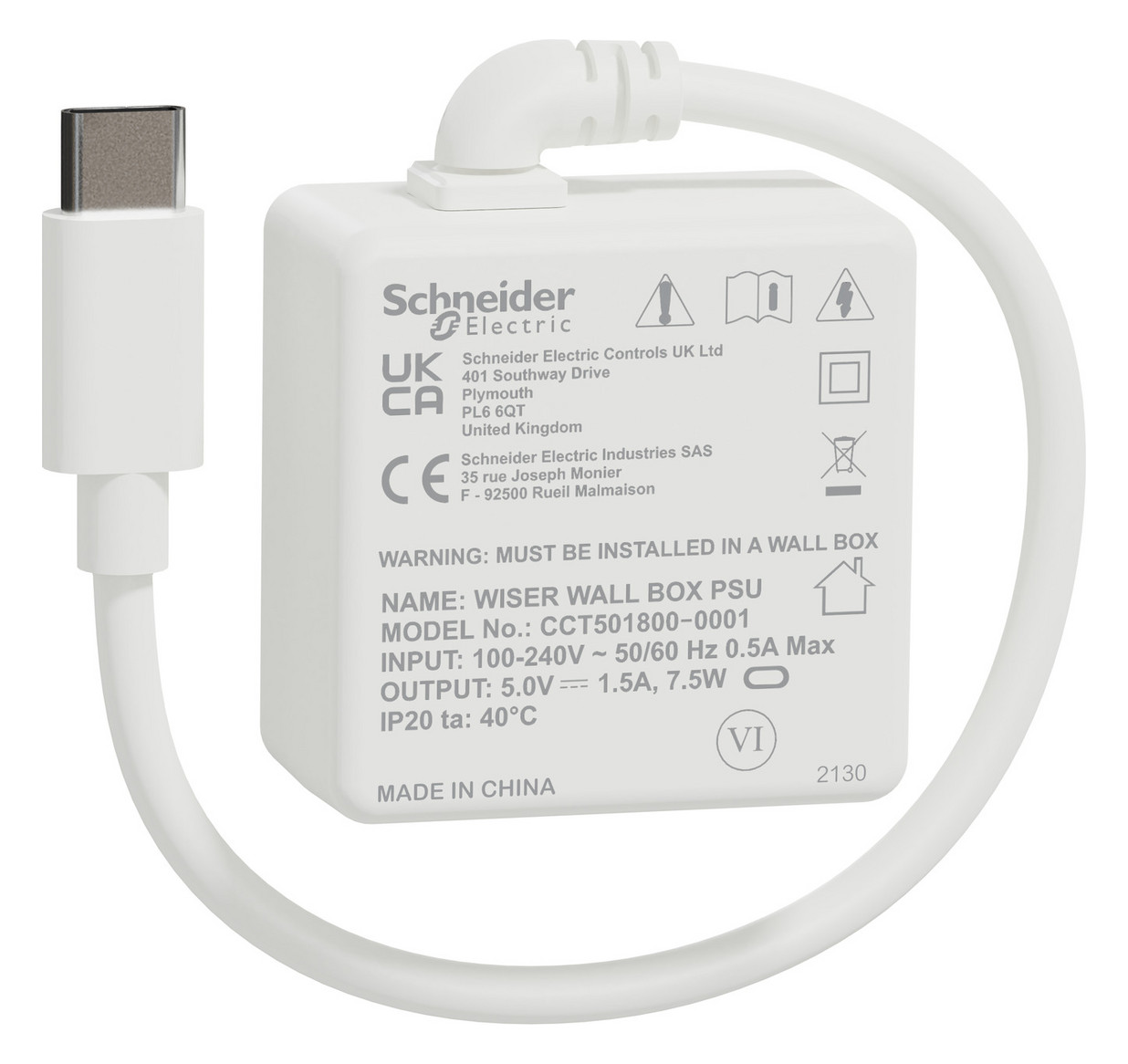 USB-Ladestation-UP Wiser USB 100-240/5V