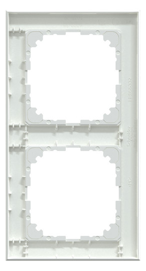 Rahmen 2f akws glz M-Pure Kst f.GEB-K aktivweiß Unterputzmontage Thermopl