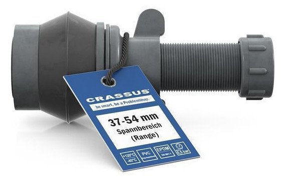 Crassus Schnellverschlussstopfen CSV 50, 37-54 mm, Länge 100 mm, EPDM/PVC