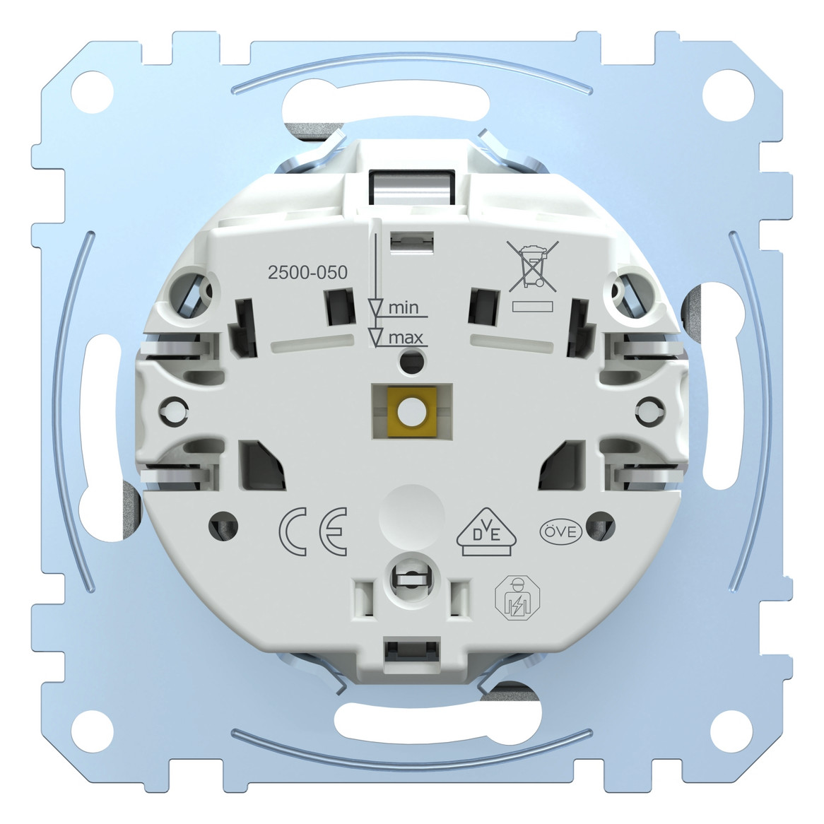 Steckdose 1f alu mt System M UP m.OL m.BS Mit Orientierungslicht IP20