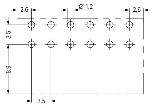 Platinenstecker Stift 4p sw 2re 3,5mm zinn THR 1,5mm frei