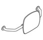 HEWI Rückenstütze 801 Wandabstand 150mm, matt, Lehne tiefschwarz, reinweiß