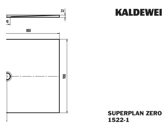 Kaldewei Duschwanne SUPERPLAN ZERO 1522-1 80x90cm, Perl-Effekt, warm grey30