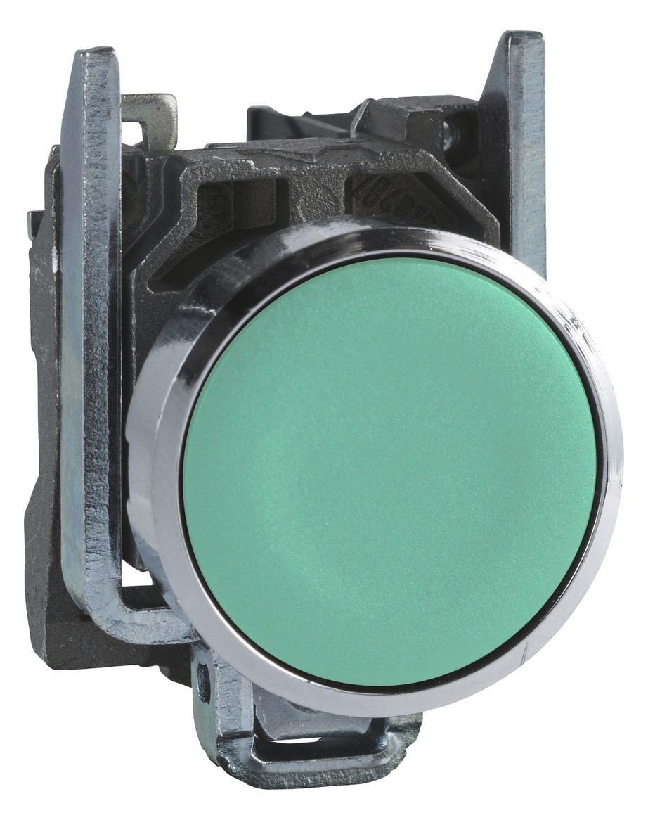 Drucktaster 1f gn rnd Ø22,5mm 1S IP66 fl Tastend