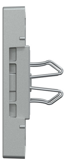 Zentralplatte USB 2f alu-si Klemmbef m.Aufdr aluminium-silber