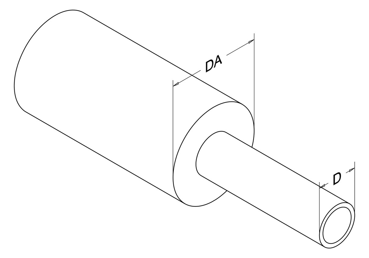Roth Systemrohr Alu-Laserplus 25 mm, 25 m, mit 26mm symmetrischer PE-Rohrdämmung