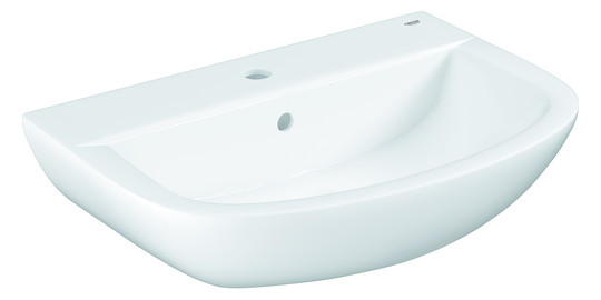 GROHE Waschtisch Bau Keramik 60,9 x 44,2 cm, 1 Hahnloch, mit Überlauf, wandhängend, alpinweiß