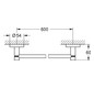 GROHE Badetuchhalter Essentials 65,4 cm, supersteel, verdeckte Befestigung