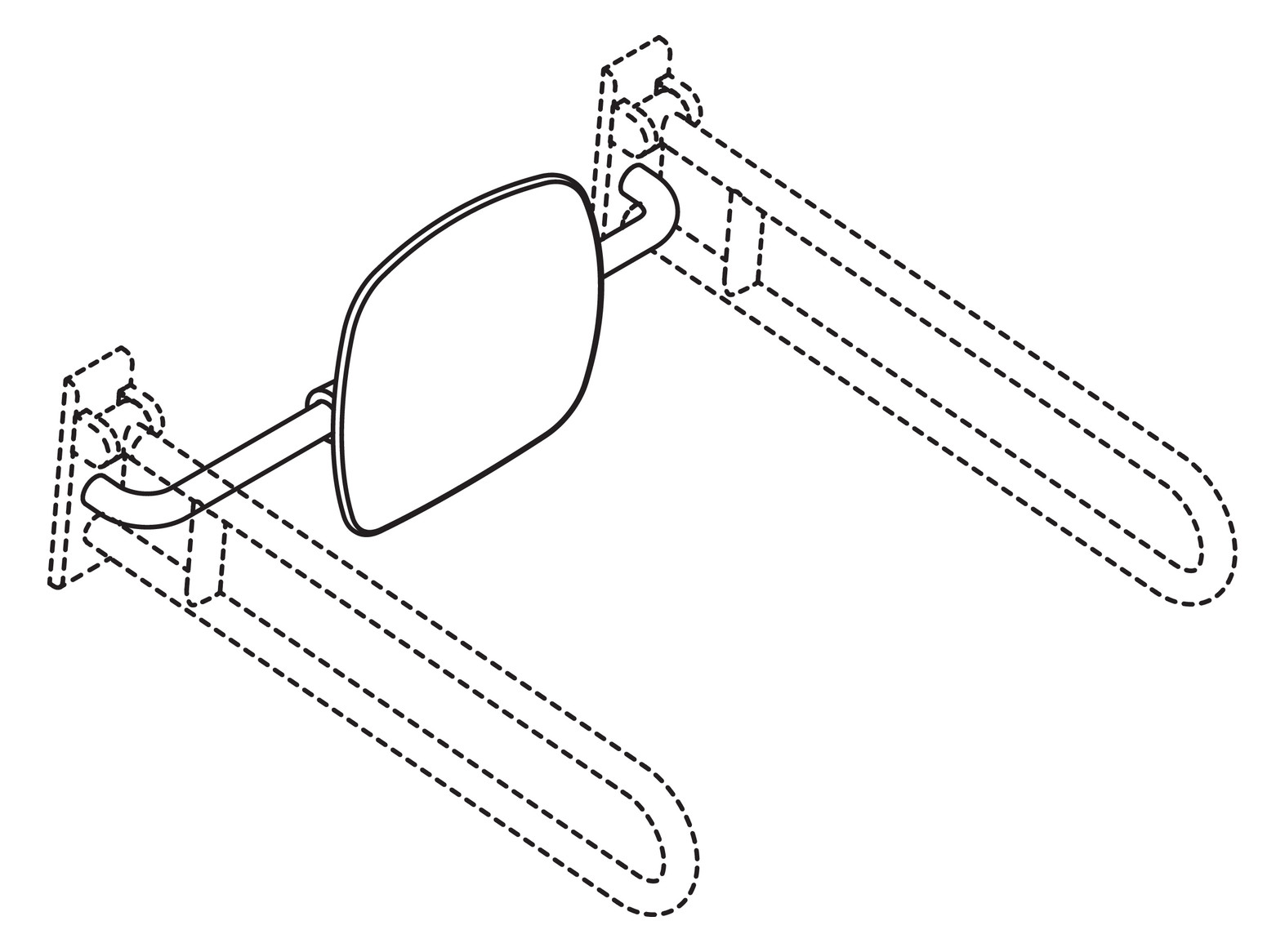 HEWI Rückenstütze 801 Lehne signalweiß, reinweiß