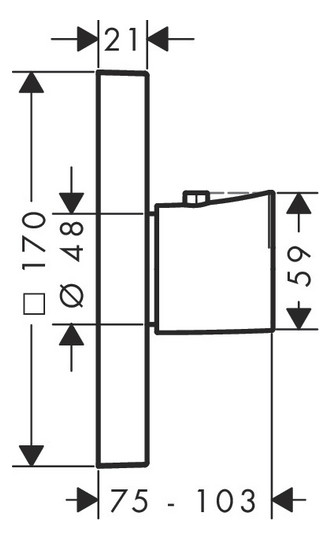 hansgrohe Fertigmontageset Axor Starck Organic HighFlow UP-Thermostat, chrom