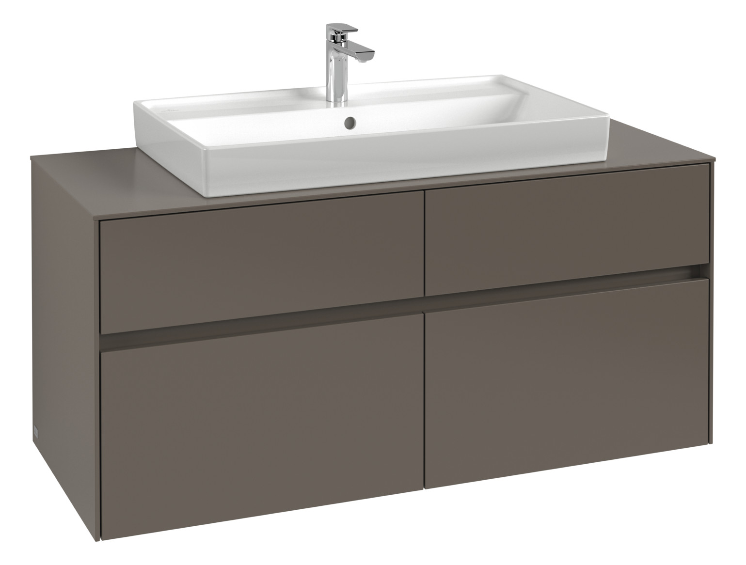 V&B Waschtischunterschrank Collaro 120x54,8x50cm, Waschtisch mittig, nordic oak