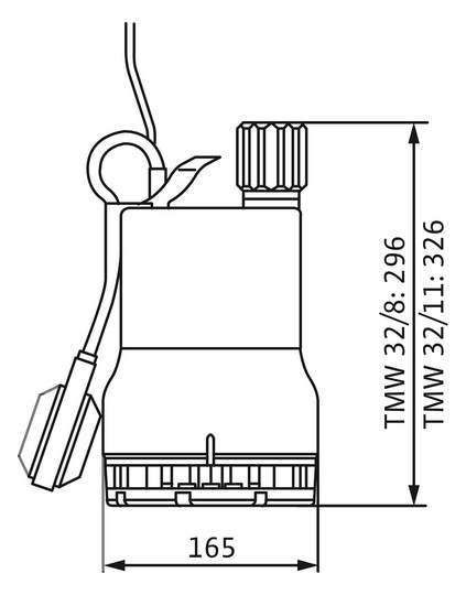 Wilo Schmutzwasser-Tauchmotorpumpe Drain TMW 32/8, 0,37 kW, G 1 1/4, 230 V