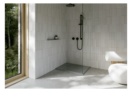 Duschwanne BetteUltra 8750 90x80x2,5cm, Antirutsch/Pro, Mini-Wannenträger, quartz