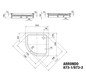 Kaldewei Duschwanne ARRONDO 873-1 100x100x6,5cm, schwarz