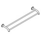 GROHE Badetuchhalter Essentials Authentic 62,6cm, doppelt, verdeckte Befestigung, chrom