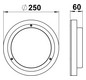 LED-Glasleuchte 12W 3000K 1200lm si Konv IP54 Ø260x60mm