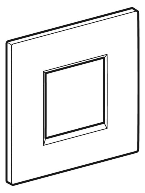 GE Typ 20 (ex Typ 30) Abdeckpl. für UR-Strg. IR, Square, hgl.verchr.