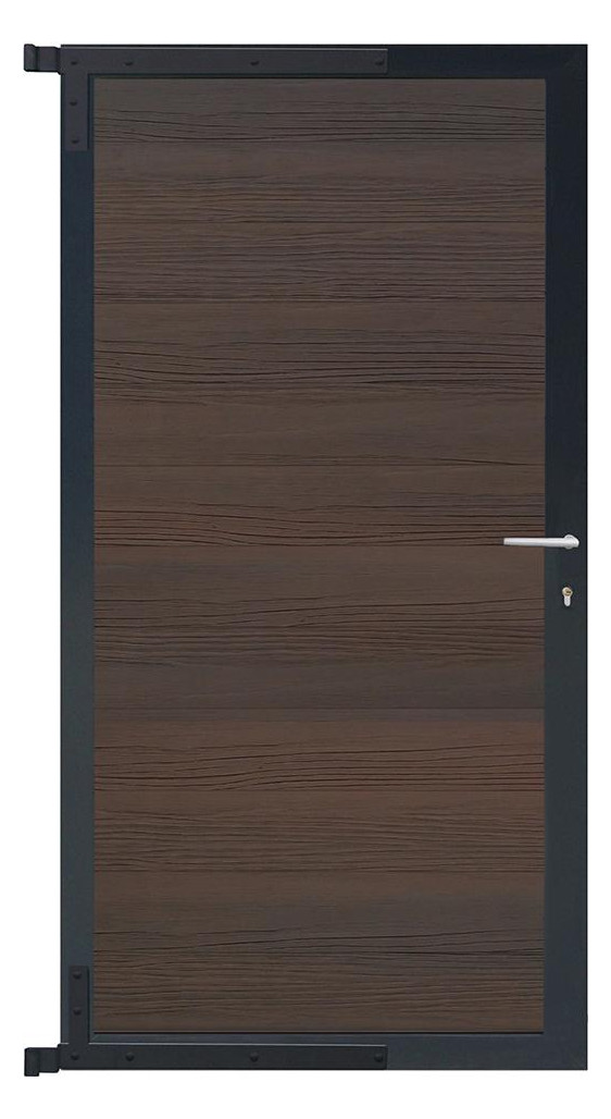 Bild SKÄR-Tor-Komplettset 90 x 173 cm, Holzde kor braun/anthrazit - n.a.-0
