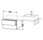 Duravit Unterschrank L-Cube 62 x 54,7 cm, weiß Hochglanz, für Konsole, 2 Schubkästen