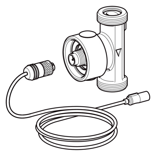 Geberit Temperatur-/Volumenstromsensor DN 32, G 1 1/4", für Hygienespülung