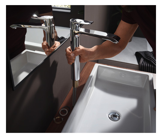 hansgrohe Waschtisch-Einhebelmischer 260 Metris mit Zugstangen-Ablaufgarnitur, chrom