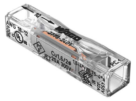 Steckklemme 2f 450V 32A 0,75-4qmm f.Massivleit farblos