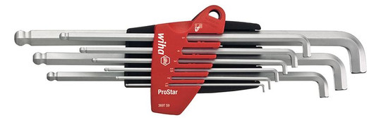 Wiha-Kugelkopf-Winkelschraubendreher-Satz 369TS9 - SW 1,5-9