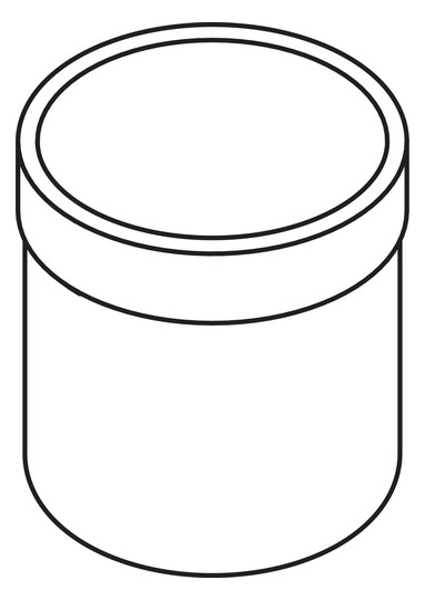 HEWI Becher 477 stahlblau, flachbodig