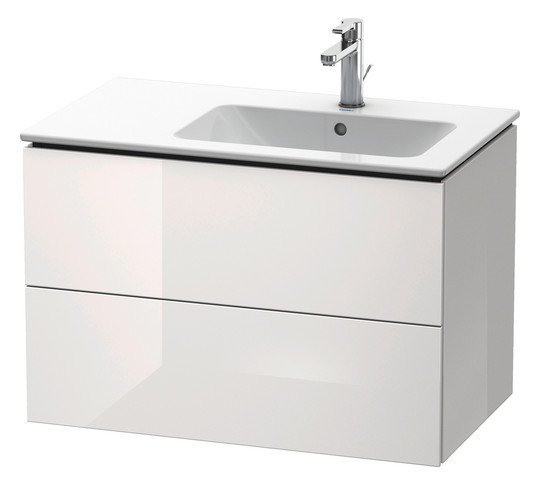 Duravit Waschtisch-Unterschrank L-Cube 82x48,1x55cm, 2 Schubkästen, Becken rechts, eiche natur
