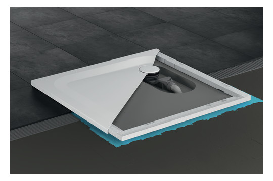 Duschwanne BetteUltra 1260 120x90x3,5cm, Glasur, Mini-Wannenträger, dust