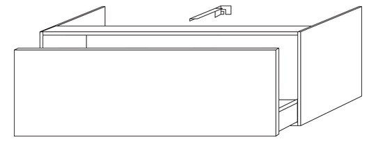 SA Anbau-/Solitärschrank mit Auszug 2morrow (L2236) 340x1000x520 Weiß-Matt