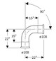 Geberit Bogen Mapress 90°, Kupfer, Ø 108 mm