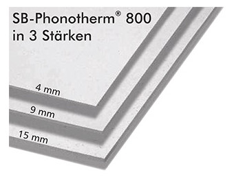 USH Ausgleichsplatte SB-Phonotherm 800 9 x 600 x 1000 mm, zur Entkopplung, Lastverteilung