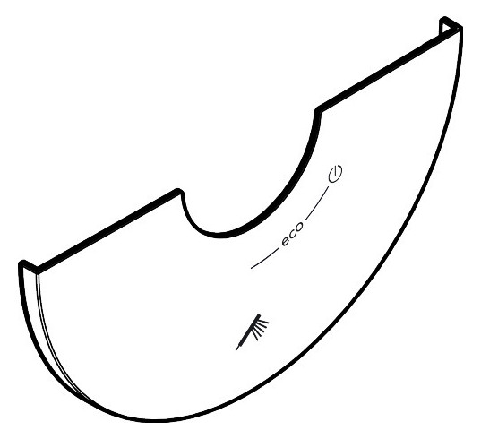 AX Blende rund bedr.eco ON/OFF+HB Axor ShowerSel.ID UP 2V BBC