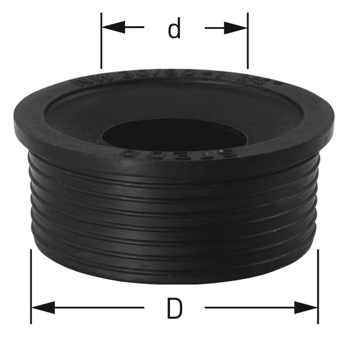 STEDO HT-Nippel 1 1/4", DN 30/40, Ø 40 mm, Rohr Ø 28-32 mm
