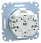 Steckdose 1f akws glz System M UP m.BS IP20 aktivweiß Überspannungss