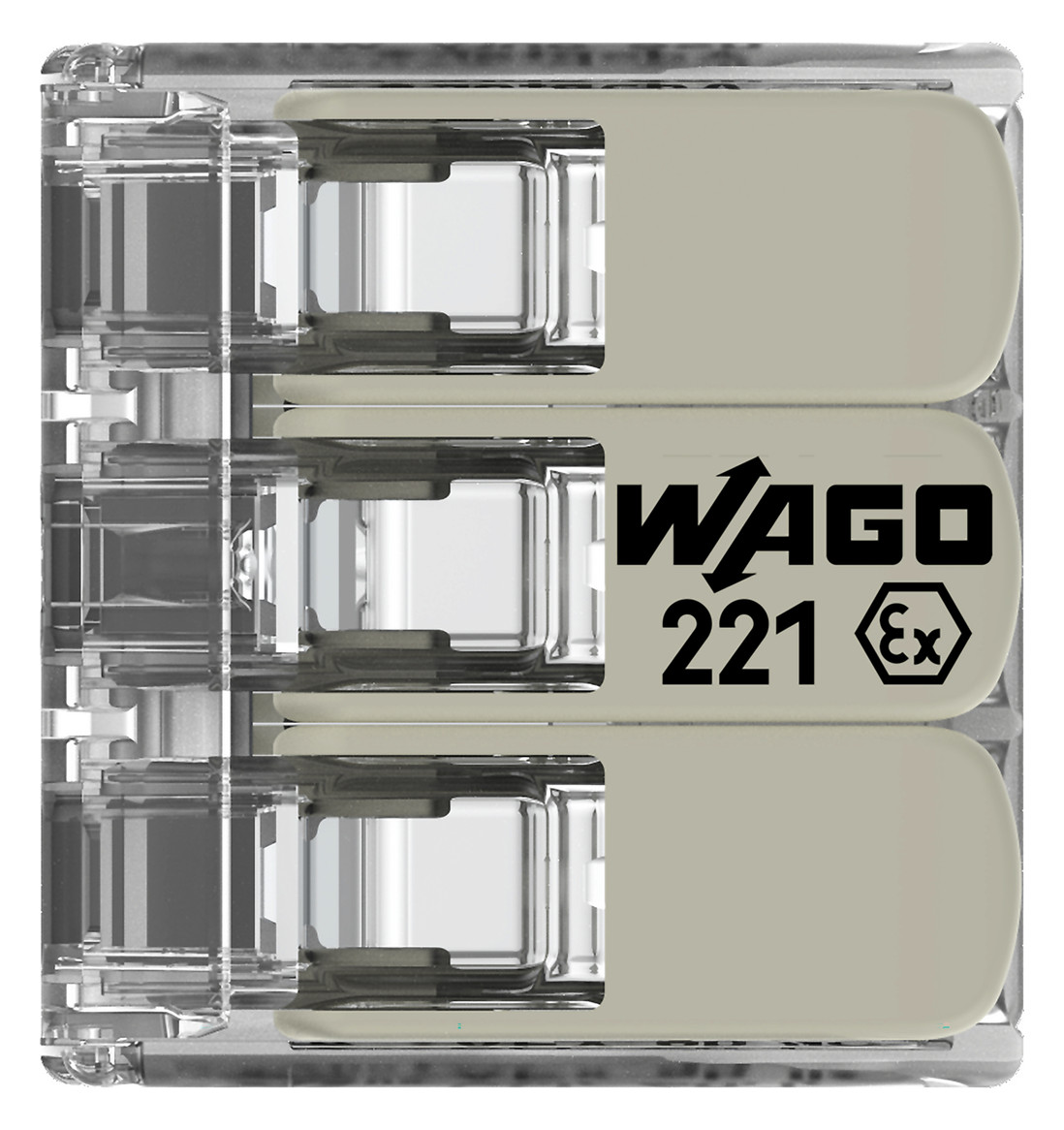 Steckklemme 3f 450V 32A Serie 221 0,14-4qmm m.BetätiHebel f.Massivleiter