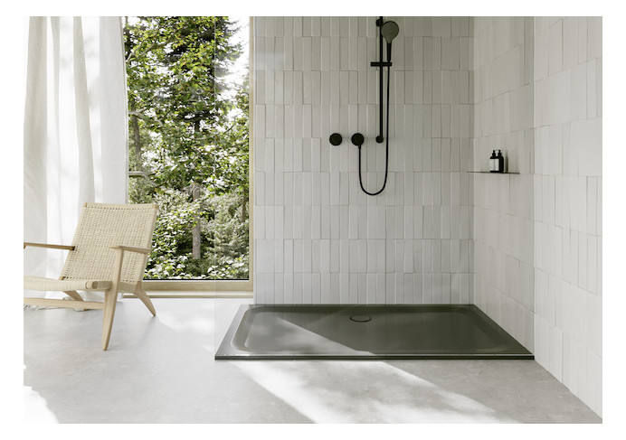 Duschwanne BetteUltra 5806 170x100x3,5cm, Mini-Wannenträger, raven