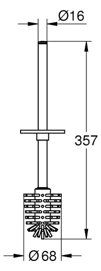 GROHE Ersatzbürste Selection Cube 40868 für Bürstengarnitur