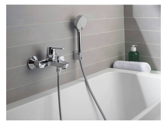 HANSA Wannenbrause-Set HANSABASICJET G 1/2, 3-strahlig, Wandmontage, chrom