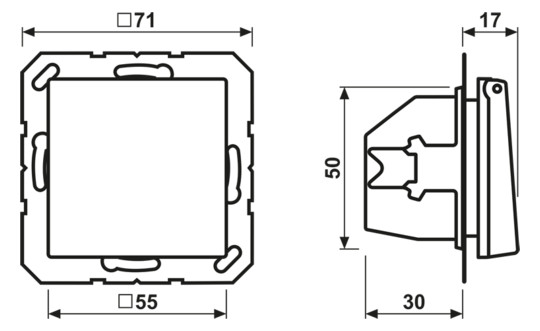 Steckdose 1f anth mt A UP Klappd IP44